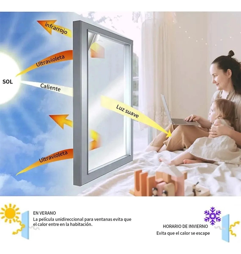 LAMINA ESPEJADA PARA VENTANAS 60 CM X 10 M - 3