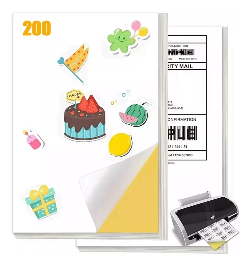 PAPEL AUTOADHESIVO MATE A4 200 HOJAS - 1