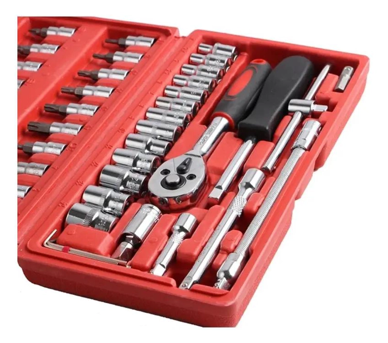 JUEGO DE HERRAMIENTAS 46 PIEZAS CON CHICHARRA - 2