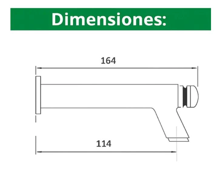 LLAVE LAVATORIO TEMPORIZADA DE PARED - 2
