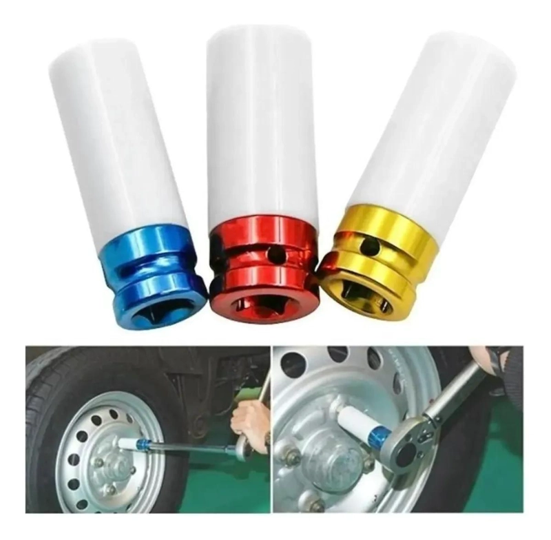 SET DE DADOS DE IMPACTO PARA LLANTAS 1/2 17MM 19MM 21MM - 6