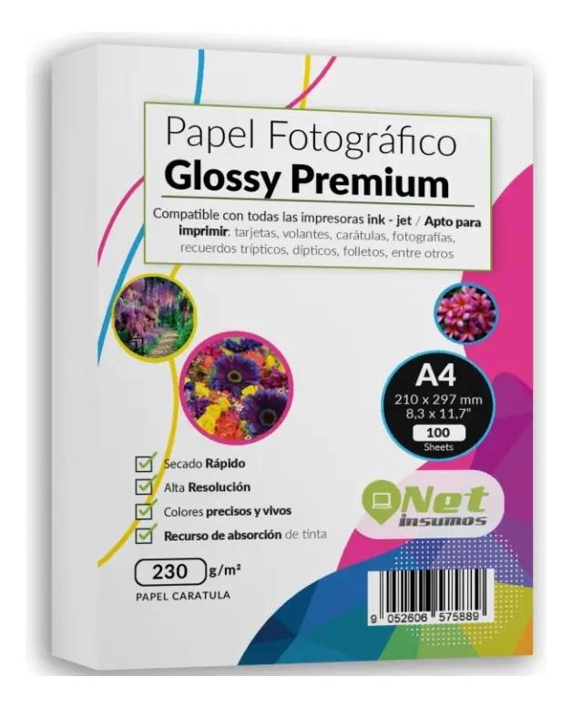 PAPEL FOTOGRAFICO A4 230GR 100 HOJAS - 1