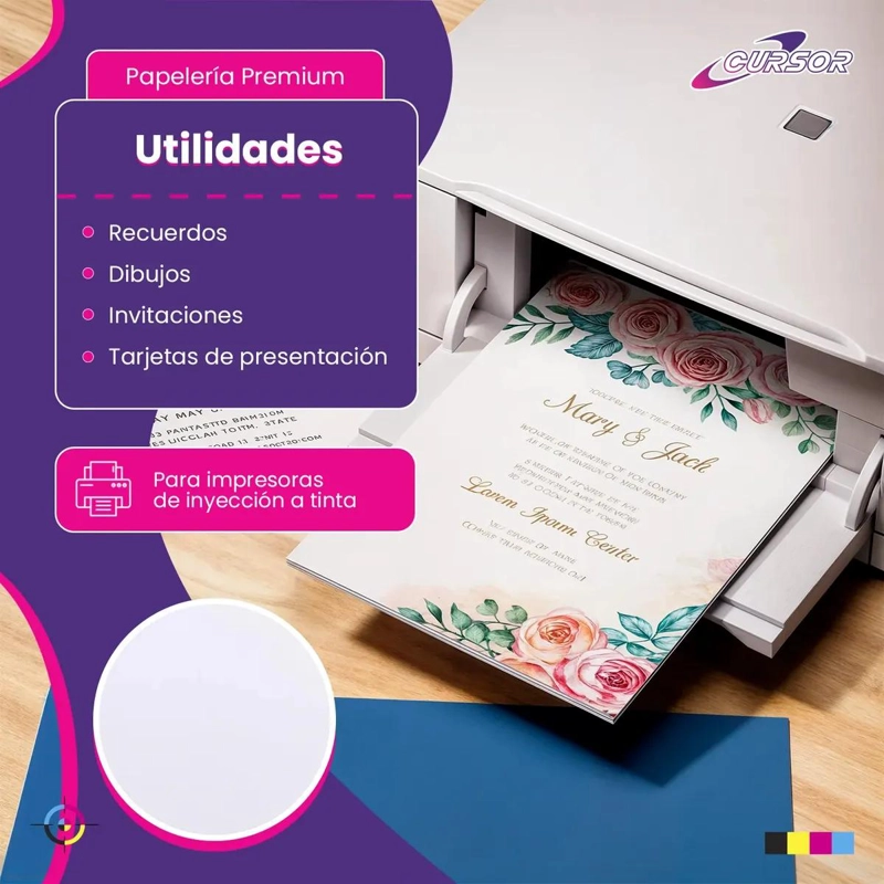 PAPEL OPALINA LISA 225GR TAMAÑO CARTA 100 HOJAS - 2