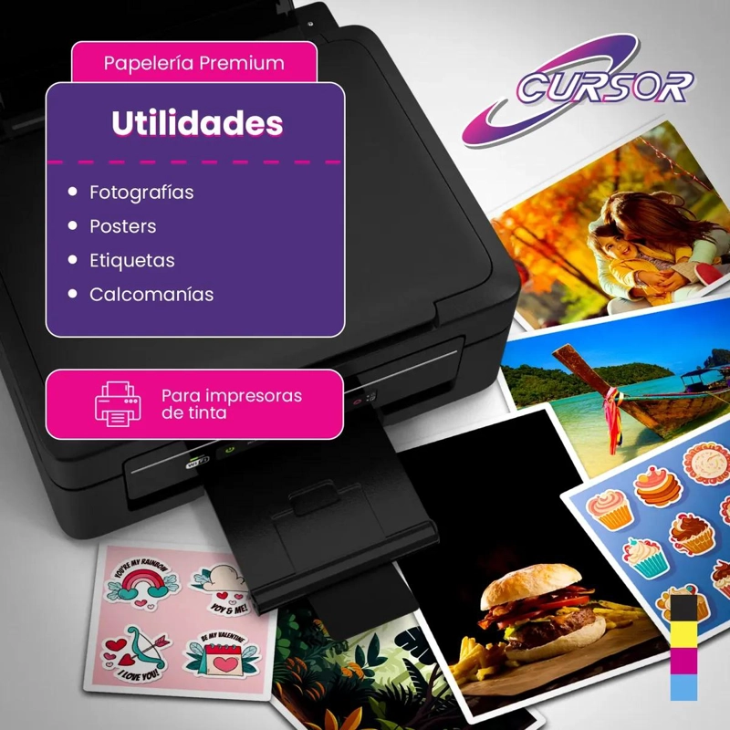 PAPEL ADHESIVO EXTRAFUERTE BRILLANTE A4 135G 100 HOJAS - 5
