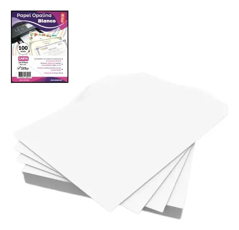 PAPEL OPALINA GRUESO 225G 100 HOJAS CARTA - 2