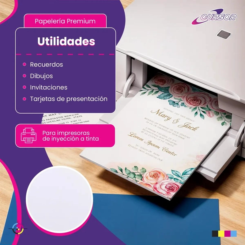 PAPEL OPALINA GRUESO 225G 100 HOJAS CARTA - 3