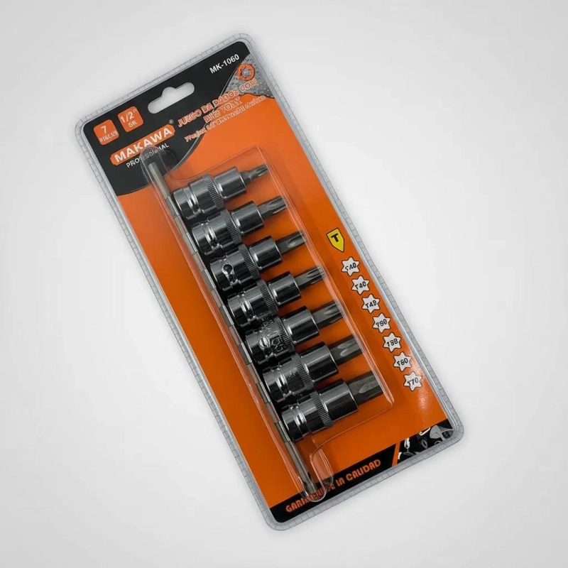 JUEGO DE DADOS PUNTA TORX 1/2 7 PIEZAS - 5