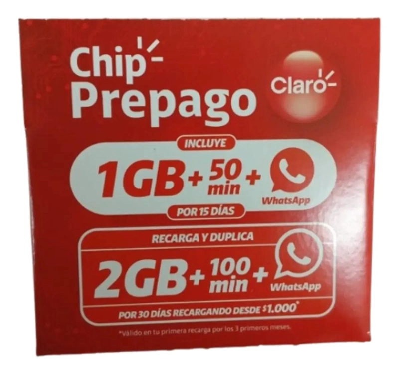 GENÉRICO CHIPS PREPAGO PACK 100 UNIDADES TELEFONIA