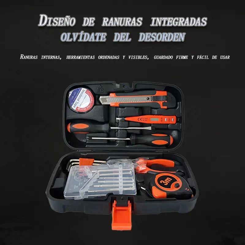 SET DE HERRAMIENTAS MANUALES 22 PIEZAS PORTATIL - 6