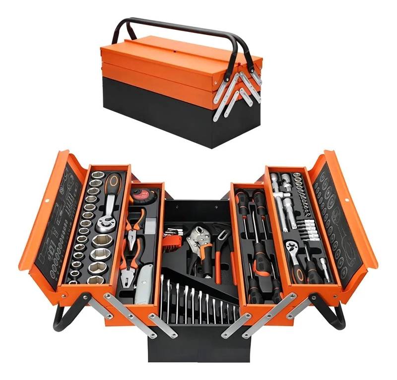 SET DE HERRAMIENTAS PORTATIL CAJA METALICA 85 PIEZAS - 1