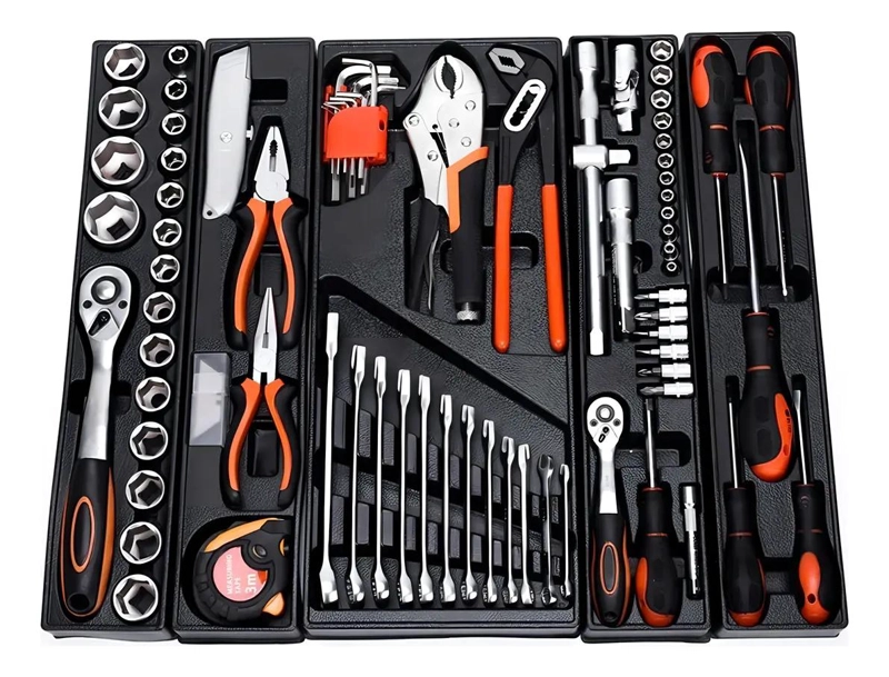 SET DE HERRAMIENTAS PORTATIL CAJA METALICA 85 PIEZAS - 4
