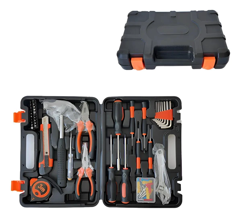 SET DE HERRAMIENTAS MANUALES 43 PIEZAS PORTATIL - 1