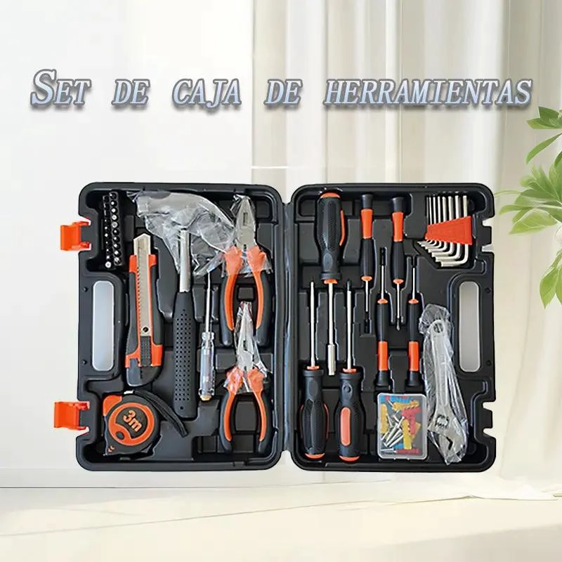 SET DE HERRAMIENTAS MANUALES 43 PIEZAS PORTATIL - 2