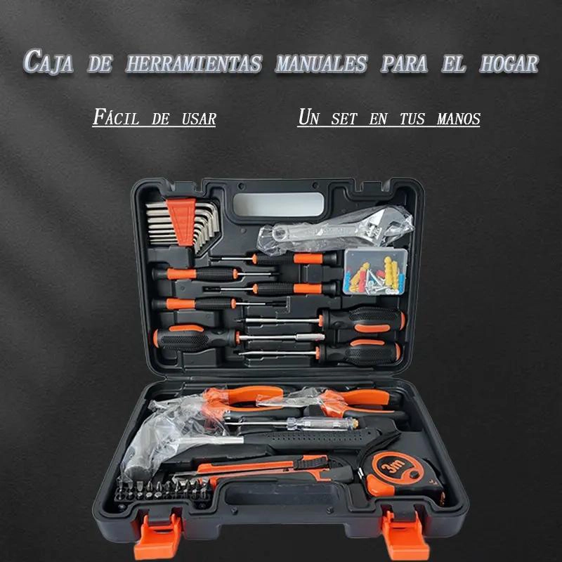 SET DE HERRAMIENTAS MANUALES 43 PIEZAS PORTATIL - 3