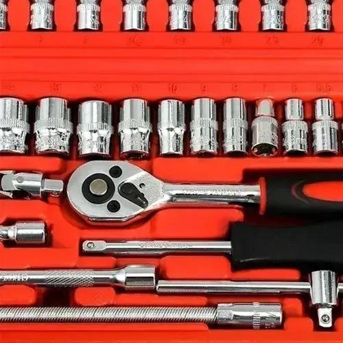 SET DE HERRAMIENTAS CON DADOS 46 PIEZAS ACERO CARBONO - 2