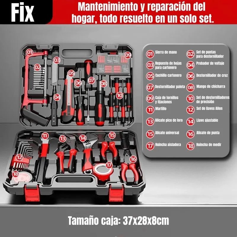 SET DE HERRAMIENTAS 50 PIEZAS CON 18 TIPOS Y CAJA - 2