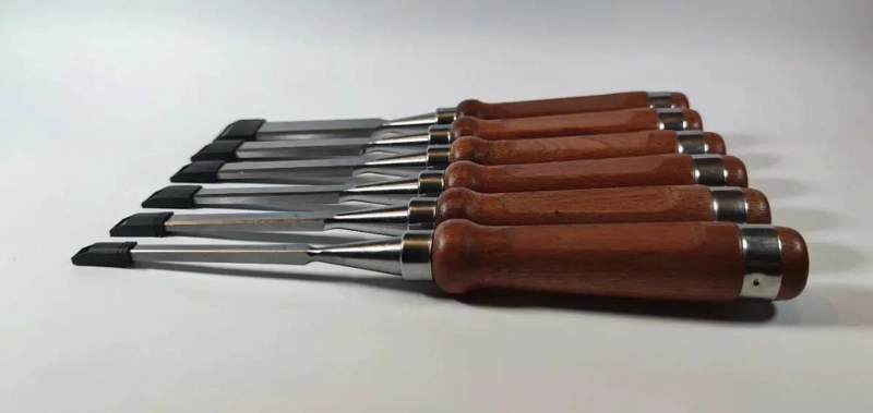 SET DE 6 FORMONES ACERO CR-V CON MANGO MADERA - 5