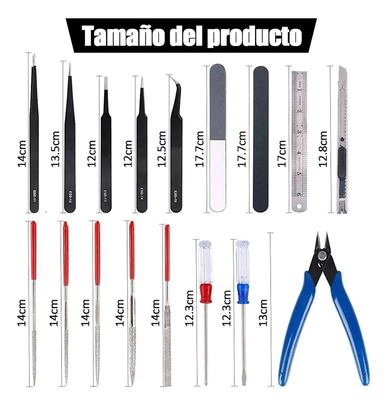 KIT DE HERRAMIENTAS BASICAS PARA MODELISMO 26 PIEZAS - 2