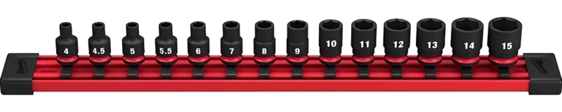 JUEGO DE DADOS DE IMPACTO ME TRICOS 14 PIEZAS 1/4 MM - 1