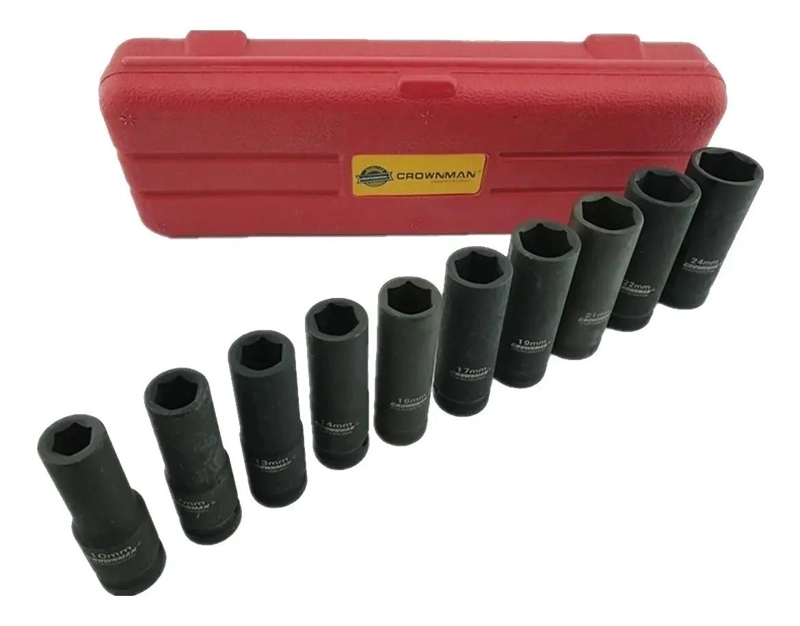 JUEGO DE DADOS DE IMPACTO 1/2 PULGADA 10 PIEZAS - 1