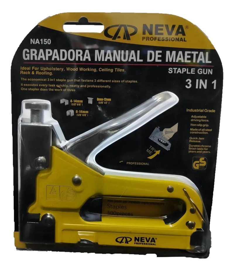 ENGRAMPADORA MANUAL DE METAL TIPO PISTOLA - 1
