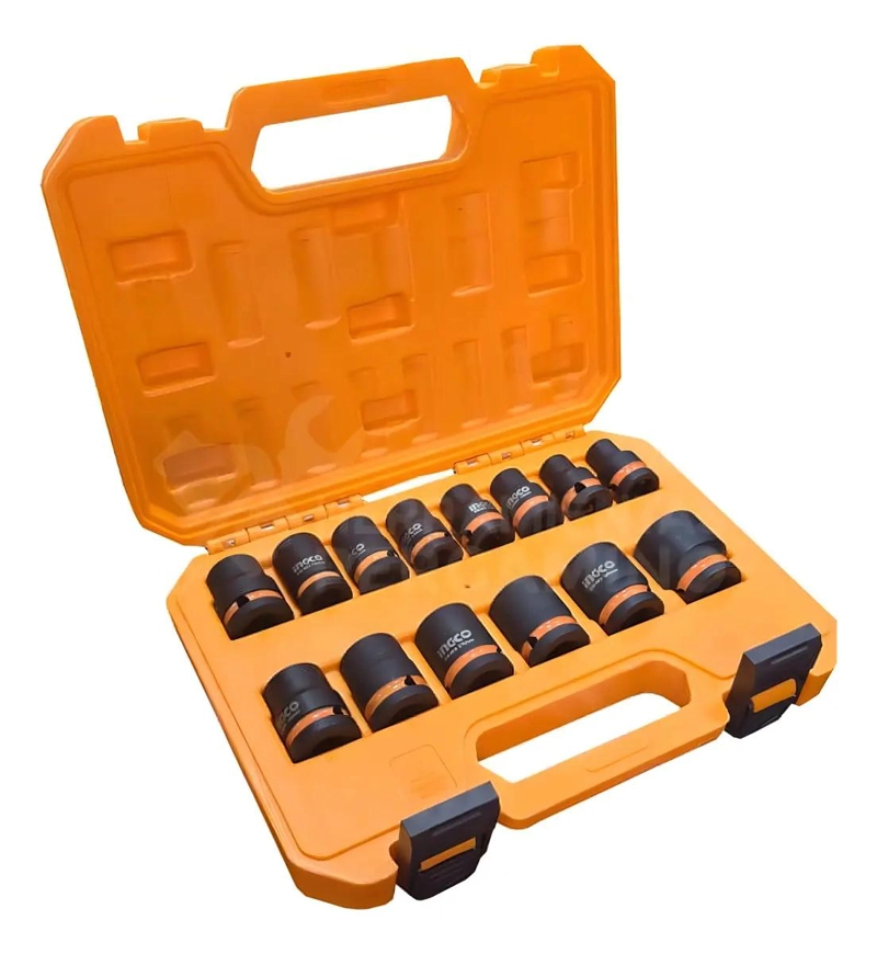 KIT 14 DADOS DE IMPACTO ENCASTRE ½'' COLOR NEGRO - 4