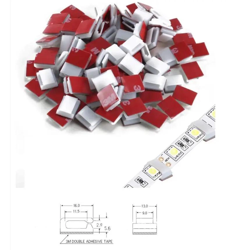 PACK DE 20 GRAPAS CLIPS SOPORTES 3M PARA LED - 2
