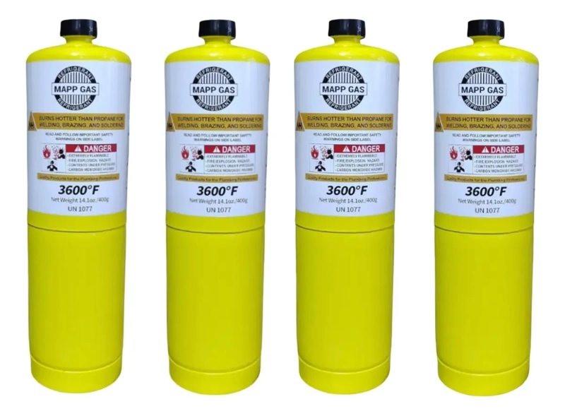 PACK 4 UNIDADES GAS MAPP PARA SOLDAR - 1