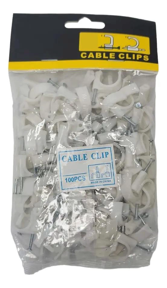 GRAPA PARA CABLE PVC 12MM BLANCA - 2