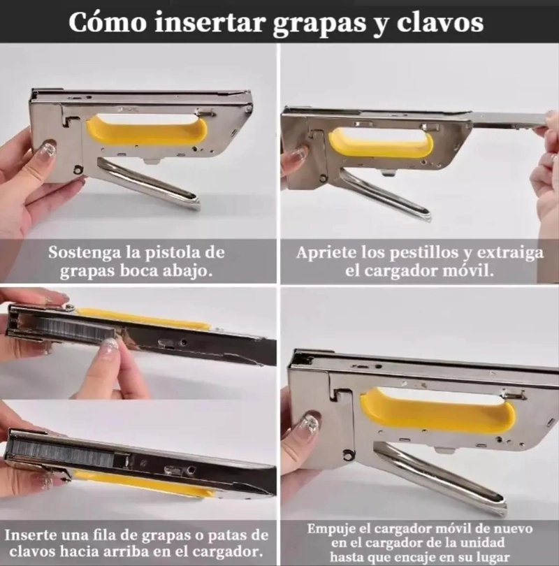 PISTOLA DE GRAPAS Y CLAVOS 4800 PARA DECORACION - 5