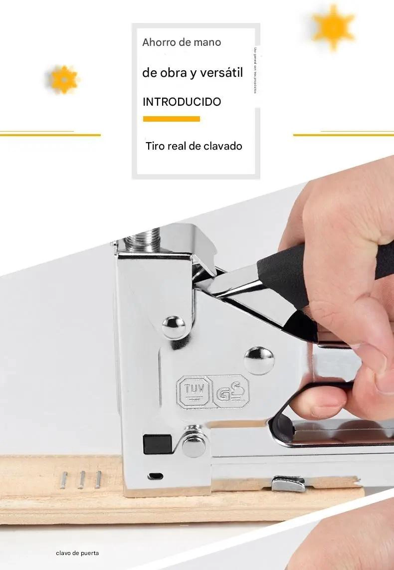 PISTOLA DE CLAVOS MANUAL CON MANGO ERGONOMICO - 2