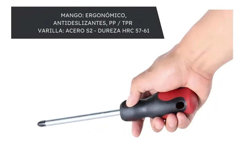 JUEGO DE 12 DESTORNILLADORES CON MANGO ANTIDESLIZANTE - 4
