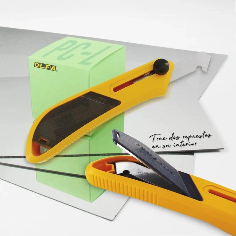 CUCHILLO GRANDE PARA CORTAR ACRILICO CON SEGURO MANUAL - 3