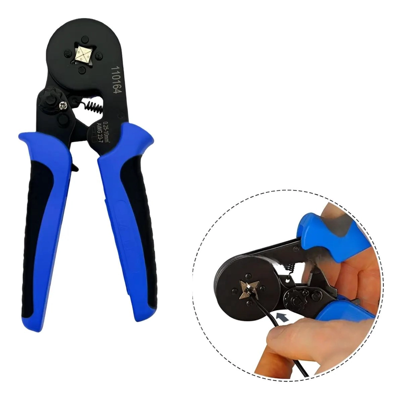 PINZA PARA COMPRIMIR TERMINALES 0,25 A 10 MM² - 1