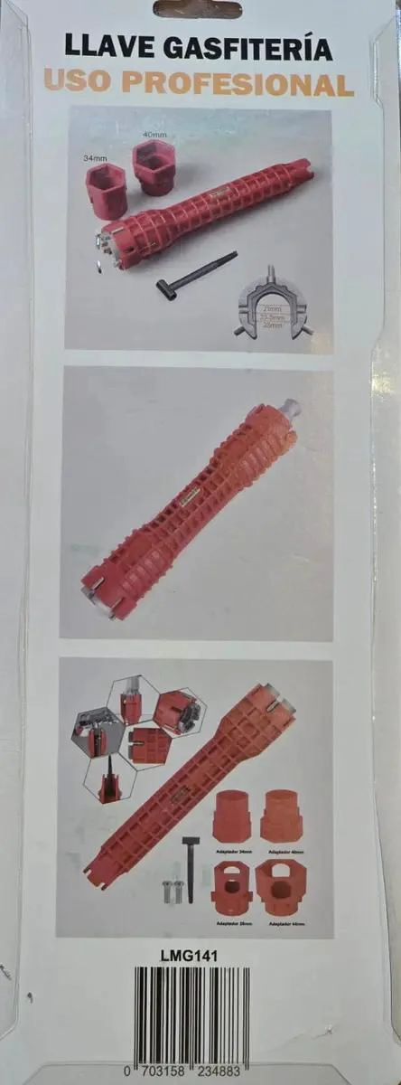 LLAVE MULTIFUNCION 14 EN 1 PARA GASFITERIA - 3
