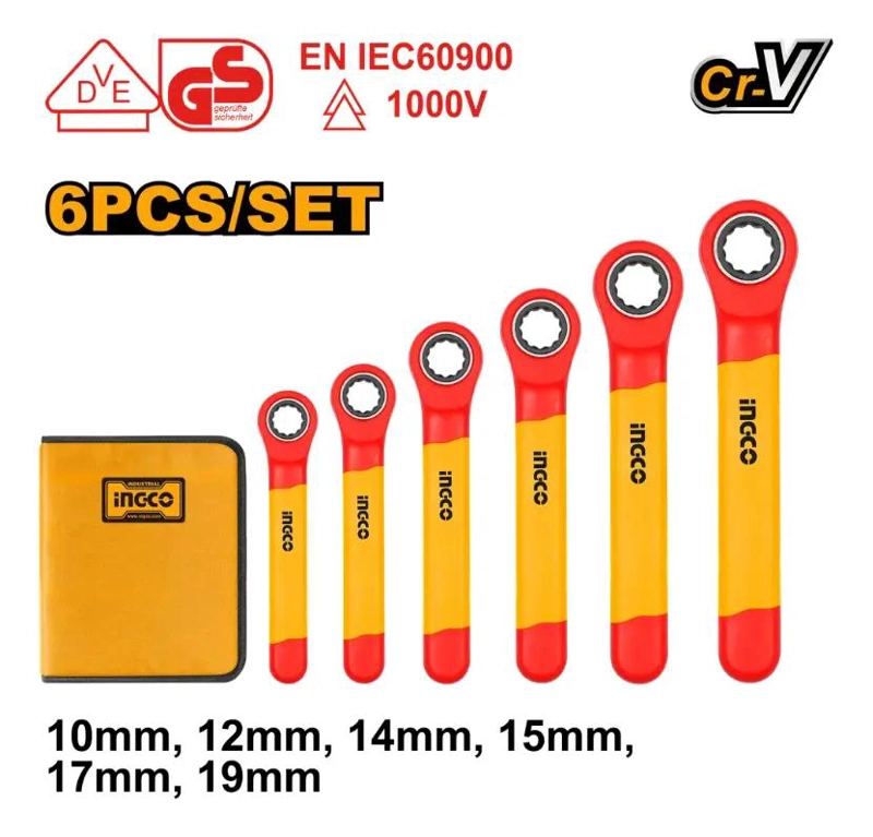 SET DE LLAVES CORONA CON CHICHARRA AISLADA 1000V 6 PIEZAS - 3