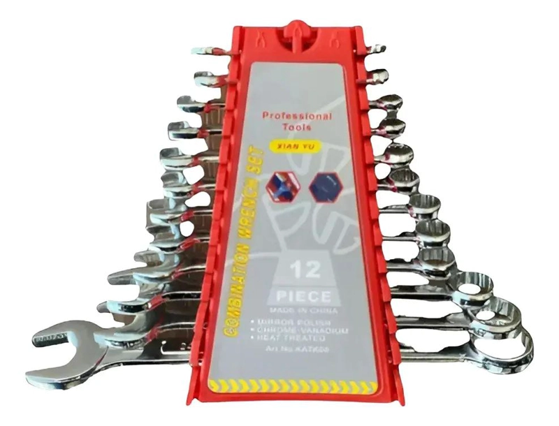 JUEGO DE LLAVES COMBINADAS Y LLAVE INGLESA - 2