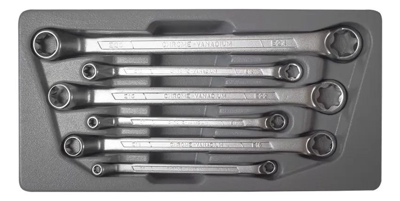 JUEGO DE LLAVES TORX ACODADAS E6-E24 - 2