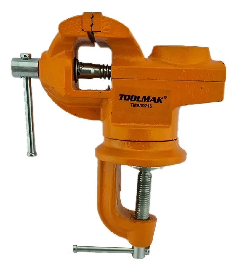 TORNILLO DE BANCO DE MESA CON GIRO 360° Y APERTURA 55MM - 2