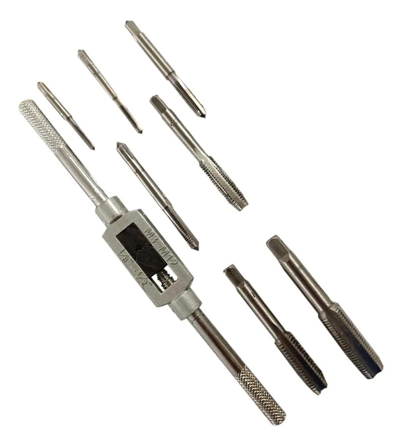 SET TARRAJA MACHO 8 PIEZAS ACERO ALEACION - 1