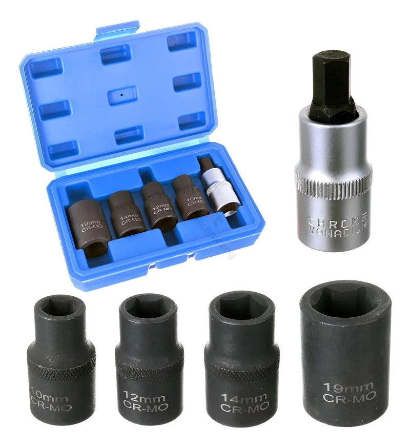 JUEGO DE 5 DADOS PENTAGONALES PARA LLAVES DE VASO - 1
