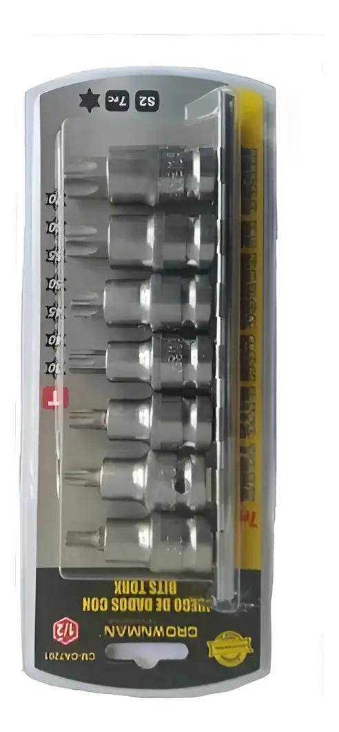 SET DE DADOS TORX MACHO 1/2' 7 PIEZAS - 1