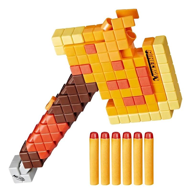 HACHA LANZADORA DE DARDOS NERF MINECRAFT FIREBRAND - 1