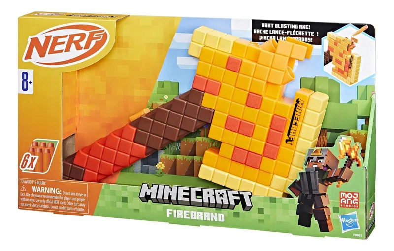 HACHA LANZADORA DE DARDOS NERF MINECRAFT FIREBRAND - 2