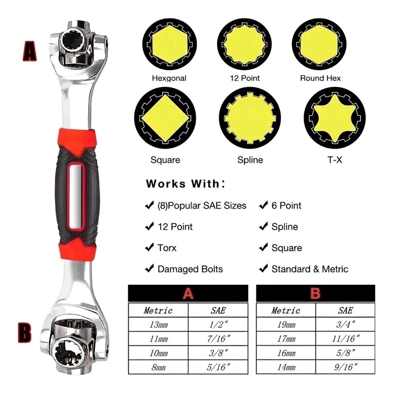 LLAVE GIRATORIA 48 EN 1 UNIVERSAL 360° - 5