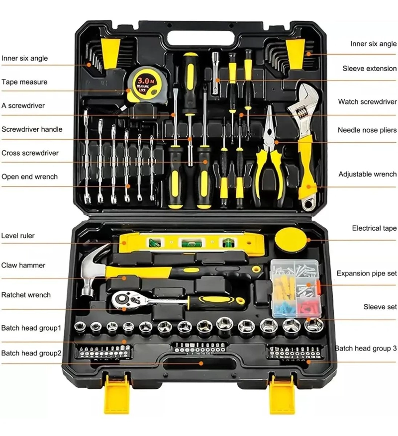 SET DE 108 HERRAMIENTAS MANUALES CON MALETIN - 4