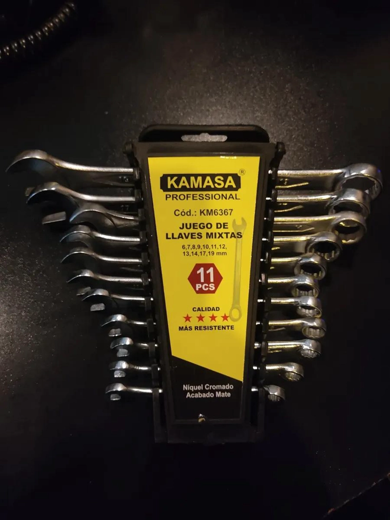 LLAVE COMBINADA GRIS MATE 17 MM - 3