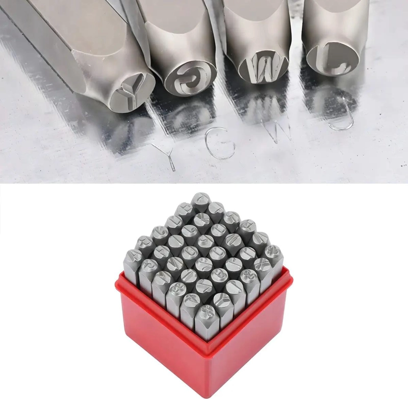 JUEGO DE NUMEROS Y LETRAS PARA MARTILLO 8 MM 36 PIEZAS - 4