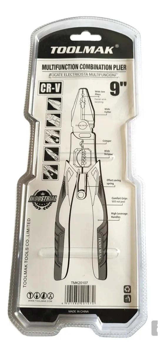 ALICATE PARA ELECTRICISTA 9' CON MANGO ERGONOMICO - 3