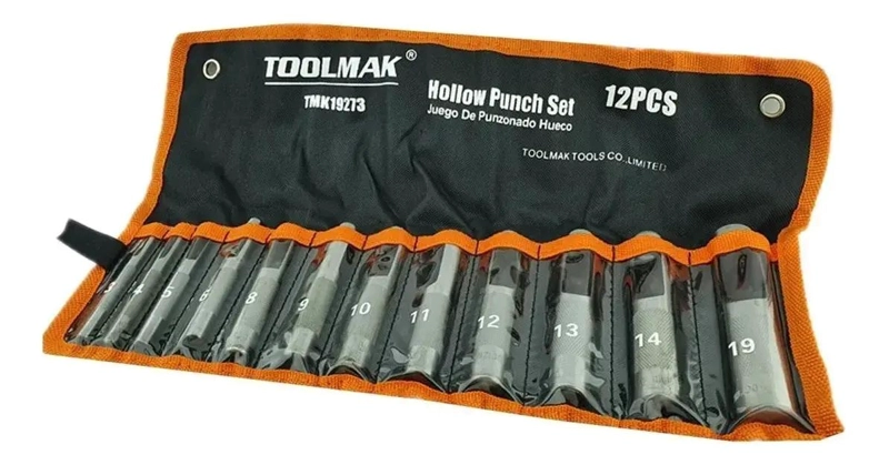 SET DE SACABOCADOS DE IMPACTO 12 PIEZAS 3-19MM - 1